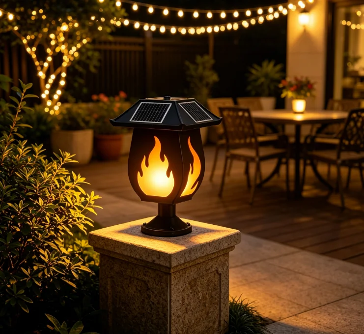 Solarny kolumnowy reflektor z  – Solar Garden Light recenzja i cena