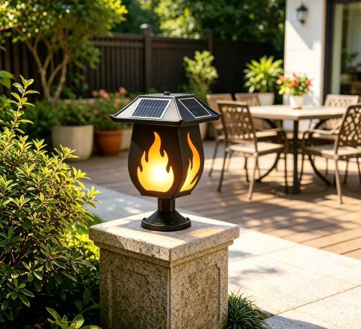 Solarny kolumnowy reflektor z  – Solar Garden Light recenzja i cena
