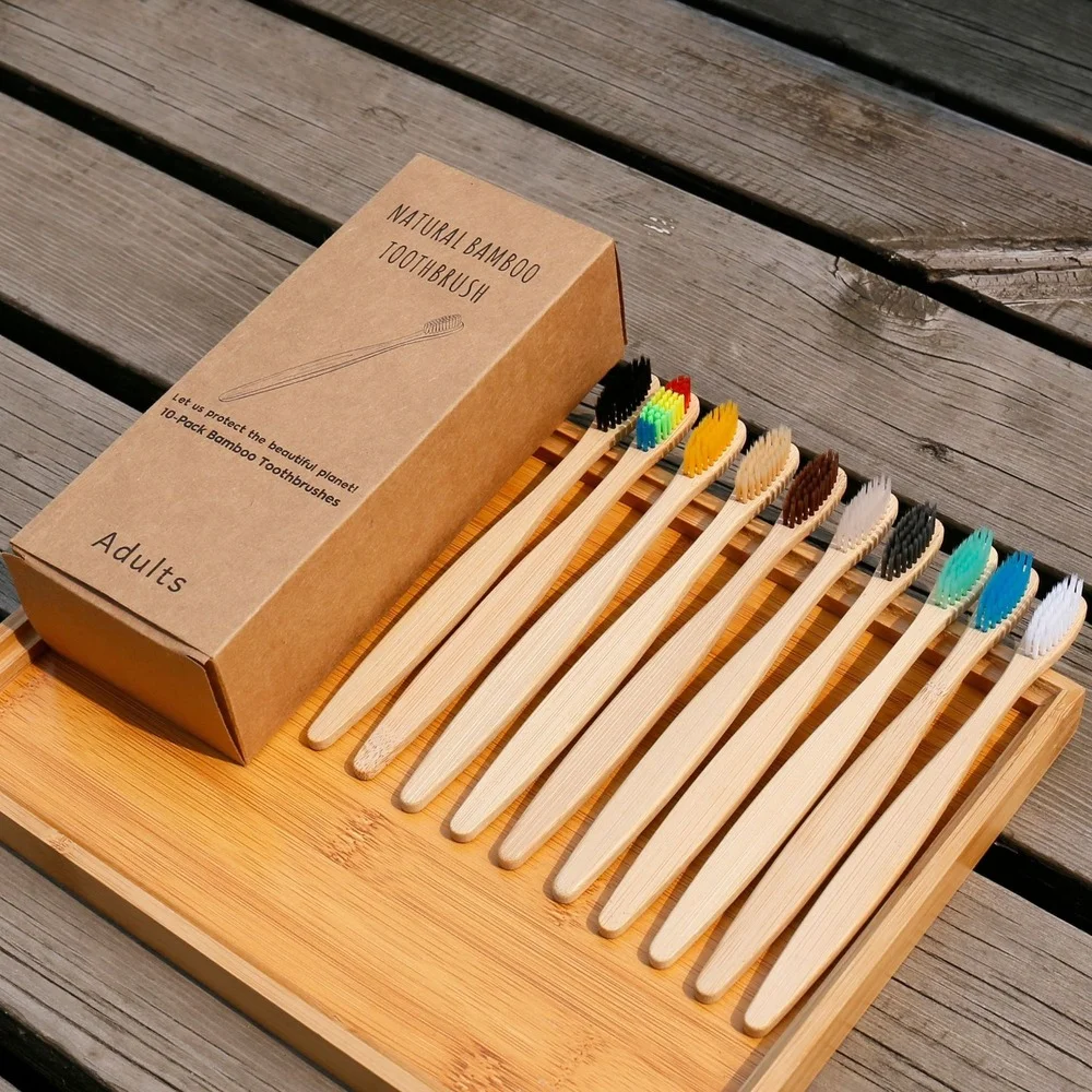 10 szt. Kolorowa szczoteczka d – Bamboo Toothbrush recenzja i cena
