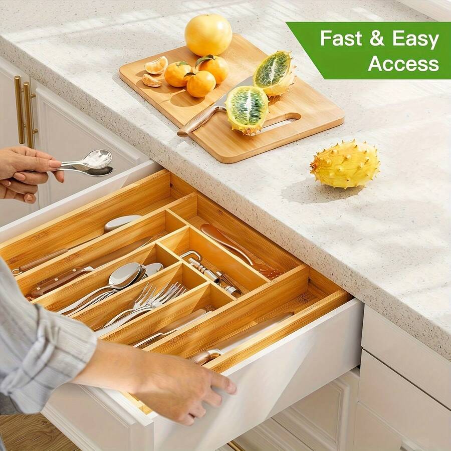 Organizer do szuflad z bambusa – Bamboo Cutlery recenzja i cena